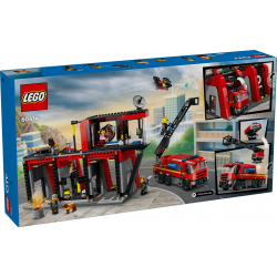 Klocki LEGO 60414 Remiza strażacka z wozem strażackim CITY